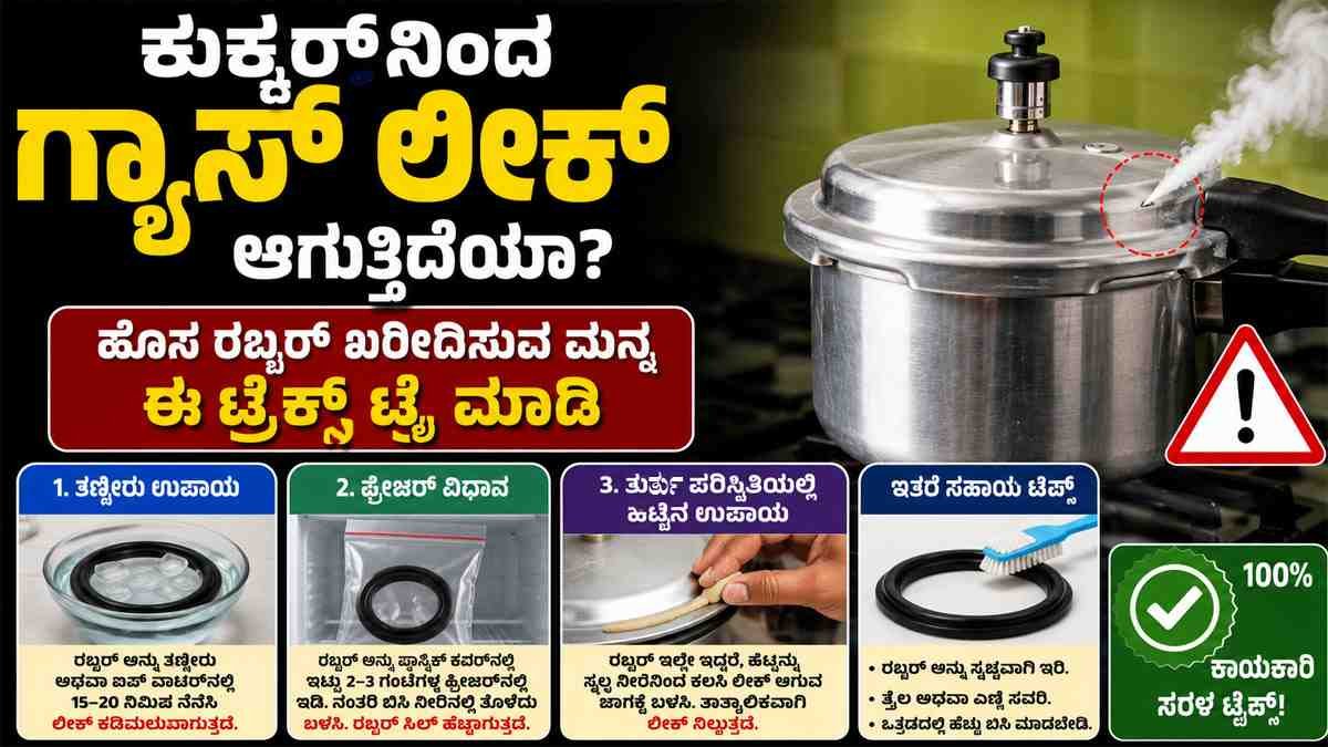 ಕುಕ್ಕರ್‌ನಿಂದ ಗ್ಯಾಸ್ ಲೀಕ್ ಆಗುತ್ತಿದೆಯಾ?