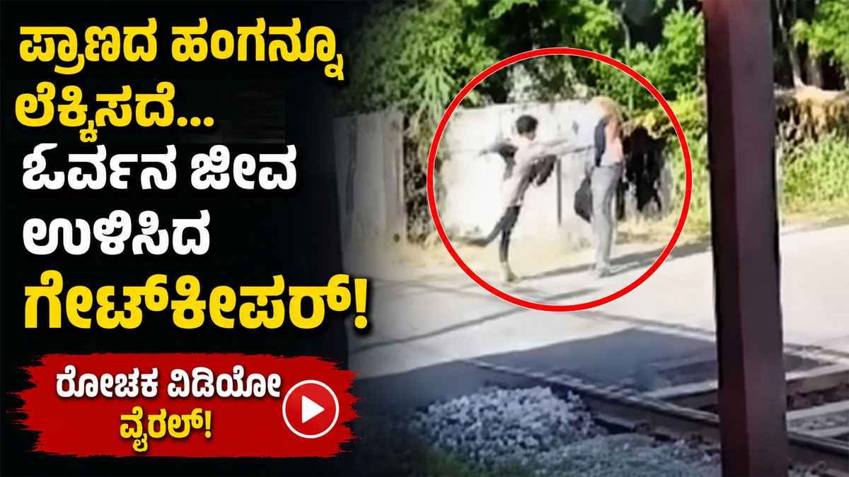 ರೈಲು ಡಿಕ್ಕಿಯಾಗುವ ಕ್ಷಣದಲ್ಲೇ ಜೀವ ಉಳಿಸಿದ ಗೇಟ್‌ಕೀಪರ್‌