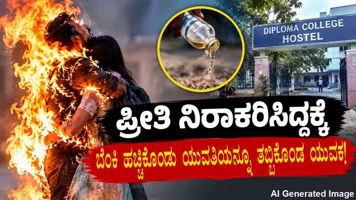 ಪ್ರೀತಿ ನಿರಾಕರಿಸಿದ್ದಕ್ಕೆ ಪೆಟ್ರೋಲ್ ಸುರಿದುಕೊಂಡ ಯುವಕ