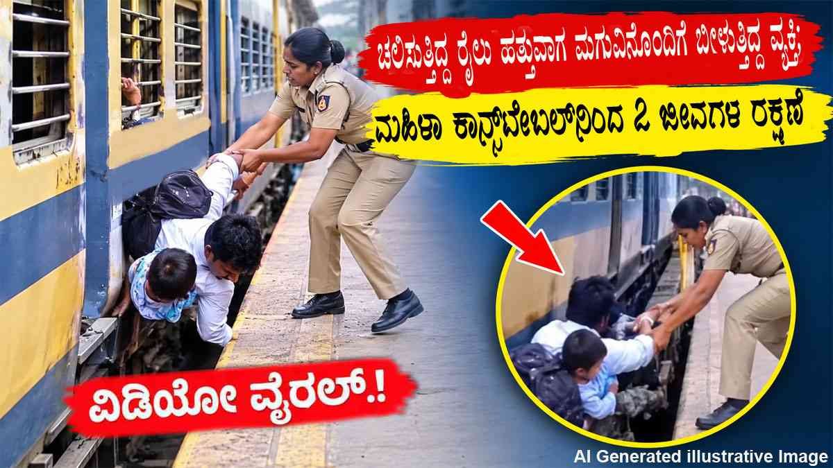 ಮಹಿಳಾ ಕಾನ್ಸ್‌ಟೇಬಲ್‌ನಿಂದ 2 ಜೀವಗಳ ರಕ್ಷಣೆ